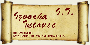 Izvorka Tulović vizit kartica